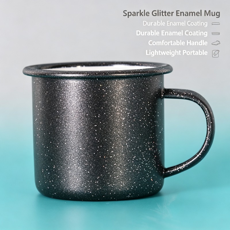 Coffee Equipment For Home - Kubek emaliowany w stylu vintage z