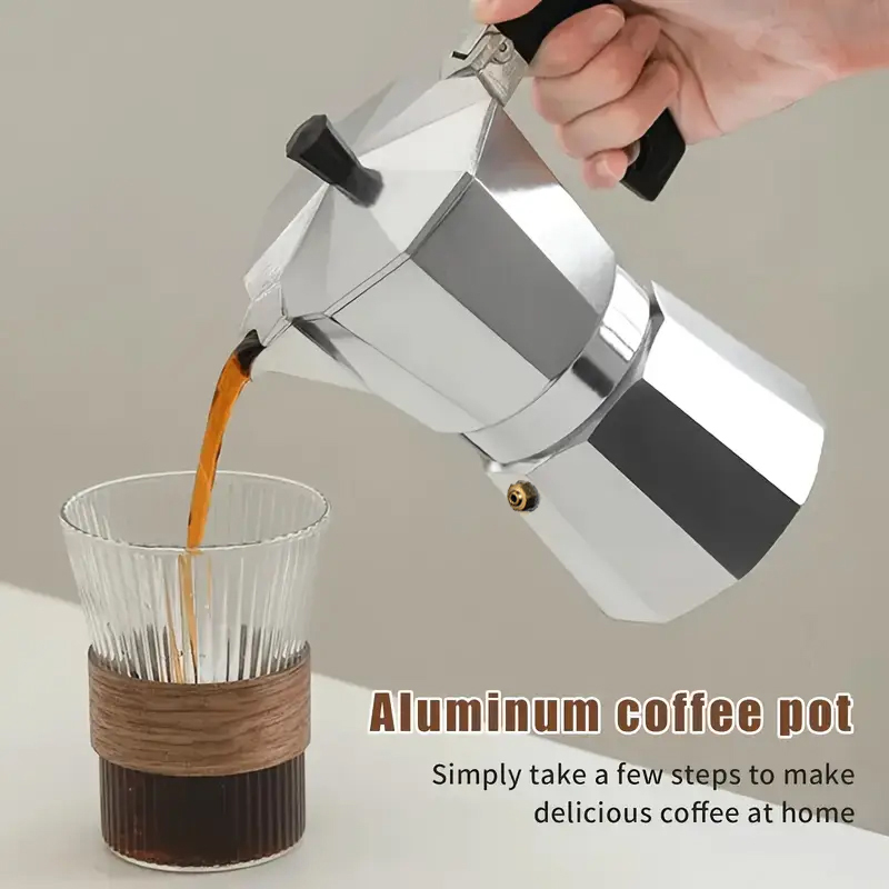 Coffee Equipment For Home - Klasyczny aluminiowy ekspres do kawy moka