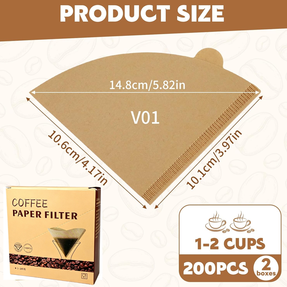 Filtry do kawy, 200 sztuk, sto – Coffee Equipment For Home recenzja i cena